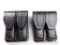 Lot 2 New Leather Double Mag Pouches for Staggered Magazines like Beretta 92 & 96