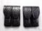 Lot 2 New Leather Double Mag Pouches for Staggered Magazines like Beretta 92 & 96