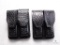 Lot 2 New Leather Double Mag Pouches for Staggered Magazines like Beretta 92 & 96