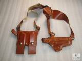 New Hunter Leather Shoulder Holster w/ Mag Pouch fits Ruger P85, 95, 93 and similar Autos