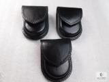 3 new leather handcuff cases