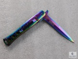 New Rainbow titanium stiletto with liner lock and belt clip