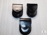 3 new leather handcuff cases