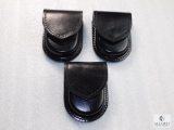 3 new leather handcuff cases