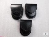 Lot 3 New Leather Handcuff Cases