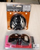 New Champion Earmuffs (Zebra) and tortoise ballistic shooting glasses