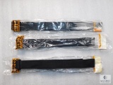 Lot 3 Black Cordura Hunter Belts w/ Adjustable Waist 32