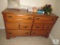 Bassett 6 drawer wooden dresser with contents