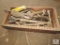 Wood box lot of tools miscellaneous