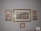 Contents of living room walls Charleston prints candle sconces and mirror r