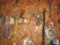 Wall contents of garage tools parts +