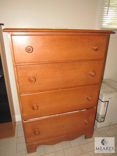 Burns Casewood Furniture 4 drawer wooden dresser
