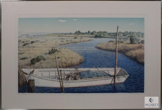 Keith Rasmussen Bodie Island Inlet Lithograph signed numbered print Framed 39"x27"