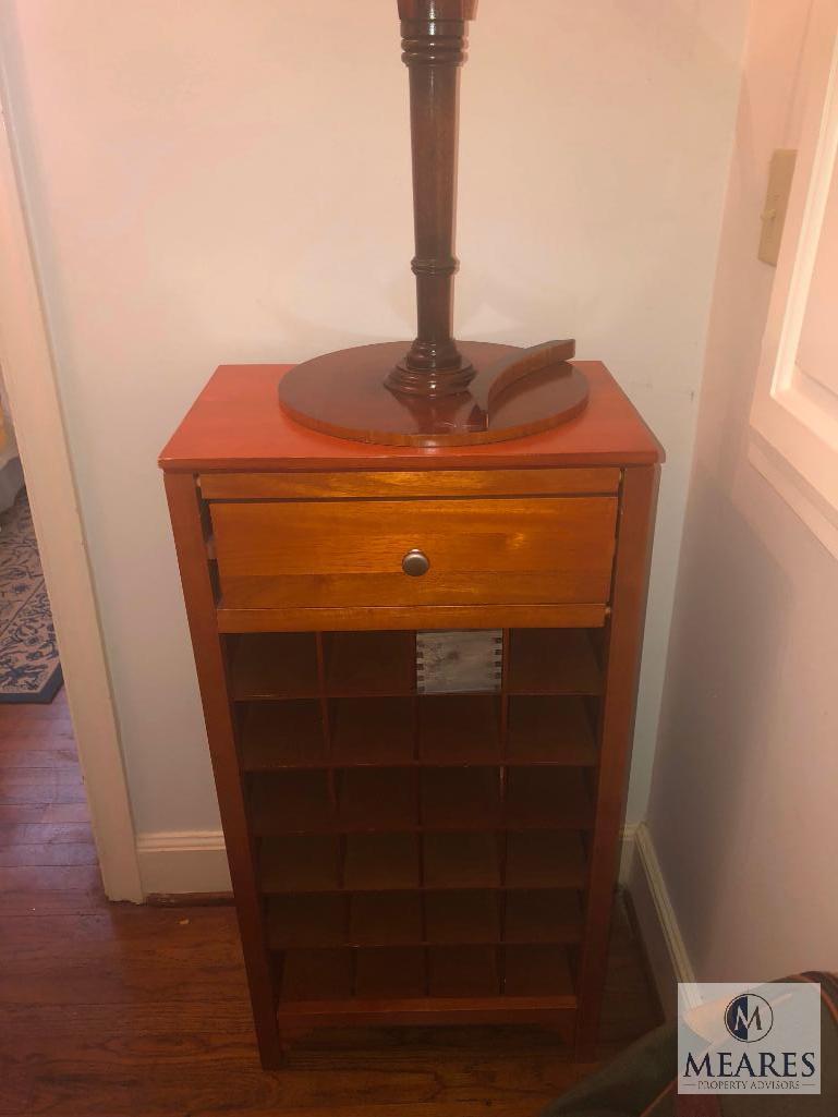Wooden Wine Storage Rack Cabinet With Bottle Openers