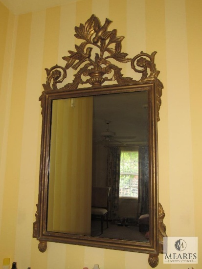 Gold Gilt-Framed Ornate Vintage Mirror