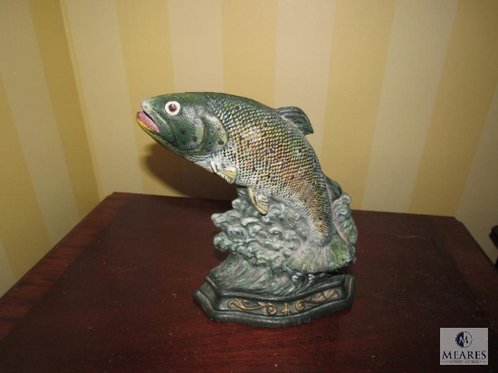 Vintage Cast Iron Trout Fish Door Stop