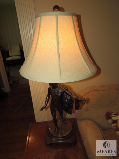 Bronze Julius Caesar-like Statue Table Lamp
