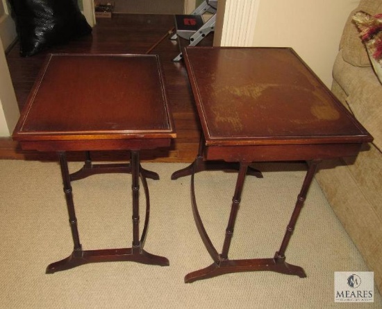 Set of Wood Nesting Side Tables