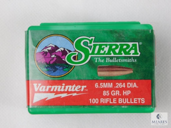 Sierra 6.5mm, 85 Grain HP Bullets, Approximately 75 Count Partial Box