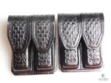 2 new leather double mag pouches for 1911 and other single stack magazines