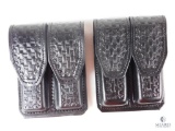 2 New leather double mag pouches for 1911 and other single stack magazines