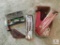 Lot gun cleaning supplies and leather holster