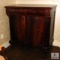 Large Wood possibly Walnut Buffet Lions Feet Cabinet