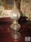 Vintage glass oil lamp lantern with pattern shaded