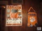 Lot 2 Vintage Clemson Tiger University 1979 Schedule & wall hanger