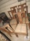 Lot 6 Vintage Wood Chairs Upholstered Seats good for refurbishing