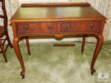 Vintage wood 2 drawer writing desk