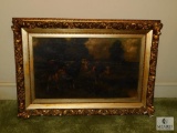 Vintage cow picture frames ornate gold gilt