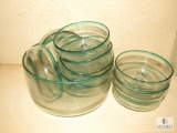 Set Glass Salad Bowl and matching bowls