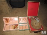 Lot Symphonic Children's Record Player & 2 Vintage Jewelry boxes