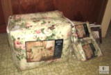 Lot King size Comforter, and Sheet sets & Curtains NEW floral design