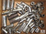 Large lot of sockets deep and standard Thornson & Billings brand