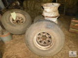 Lot of tires and rims from 1976 Chevy C-10 Pick up