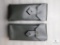 2 Vintage German Leather stick magazine pouches