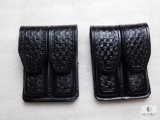 2 New leather double mag pouches for Colt 1911 and other single stack magazine