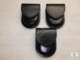 3 new leather handcuff cases