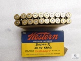 20 Rounds Vintage western Super X 30-40 Krag ammo 180 grain soft point