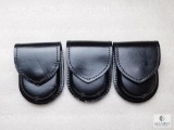 3 new leather handcuff cases