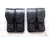 7 new leather double mag pouches fits staggered mags