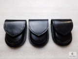 3 new leather handcuff cases