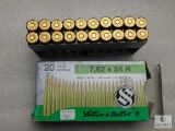 20 Rounds S&B 7.62x54R ammo 180 grain SP