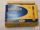Very rare 20 rounds of CIL 43 Mauser loaded ammo 385 grain lead