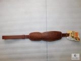 New Hunter leather padded rifle sling with deer motif adjustable length
