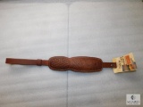 New Hunter leather padded rifle sling with deer motif adjustable length