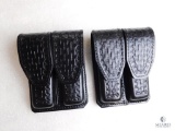 5 new leather double mag pouches fits staggered mags