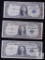 Group of 3 - US $1 silver certificates